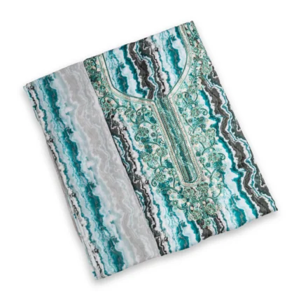 مخور الفخامة قطن ستان مع الطرحة رسمة– D1C3