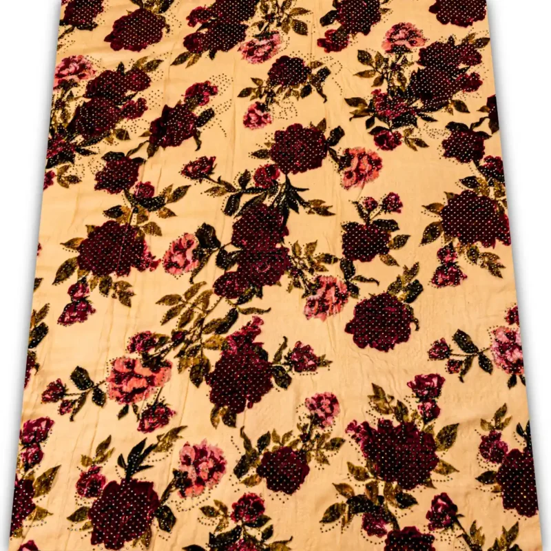 قماش قطيفة شيفون فصوص، ألوان متداخلة فاخرة -الرسمة5 التصميم04